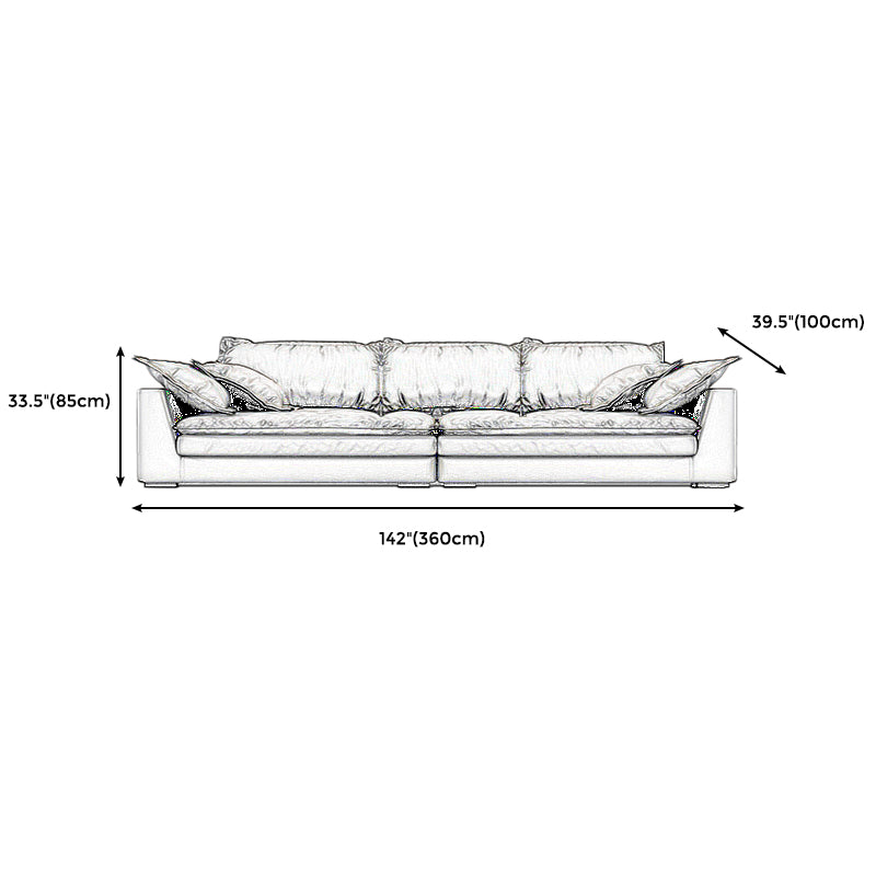 Black Stain Resistant Contemporary Faux Leather Square Arm Sofa with Bolster Pillows Clearhalo 'furn' 'furn_sofas' 'Furniture' 'furniture_sofas' 'kitchen' 'kitchen_sofas' 'Living Room Furniture' 'Sofa' 'sofas' 4648540