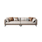 Contemporary Genuine Leather Pillow Top Arm Sofa for Living Room, Apartment 110"L x 37.5"W x 29.5"H Clearhalo 'furn' 'furn_sofas' 'Furniture' 'furniture_sofas' 'kitchen' 'kitchen_sofas' 'Living Room Furniture' 'Sofa' 'sofas' 4648548