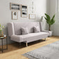 75"Modern Linen Recessed Arm Foldable Convertible Sleeper Sofa Grey White Silver Clearhalo 'furn' 'furn_sofas' 'Furniture' 'furniture_sofas' 'kitchen' 'kitchen_sofas' 'Living Room Furniture' 'Sofa' 'sofas' 4648569
