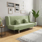 75"Modern Linen Recessed Arm Foldable Convertible Sleeper Sofa Green Silver Clearhalo 'furn' 'furn_sofas' 'Furniture' 'furniture_sofas' 'kitchen' 'kitchen_sofas' 'Living Room Furniture' 'Sofa' 'sofas' 4648572