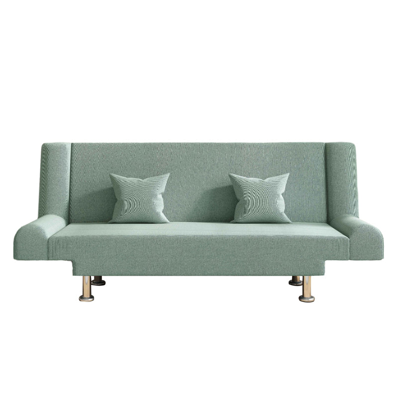 75"Modern Linen Recessed Arm Foldable Convertible Sleeper Sofa Clearhalo 'furn' 'furn_sofas' 'Furniture' 'furniture_sofas' 'kitchen' 'kitchen_sofas' 'Living Room Furniture' 'Sofa' 'sofas' 4648587