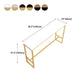 Marble & Wood Bar Dining Table with Rectangle Table Top Trestle Table - 41.3" H Clearhalo 'Bar Furniture' 'Bar Tables' 'bar_tables' 'furn' 'furn_bar_tables' 'Furniture' 'furniture_bar_tables' 'Kitchen & Dining Furniture' 'kitchen&dining_furn' 'kitchen' 4653655