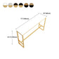 Marble & Wood Bar Dining Table with Rectangle Table Top Trestle Table - 41.3" H Clearhalo 'Bar Furniture' 'Bar Tables' 'bar_tables' 'furn' 'furn_bar_tables' 'Furniture' 'furniture_bar_tables' 'Kitchen & Dining Furniture' 'kitchen&dining_furn' 'kitchen' 4653659