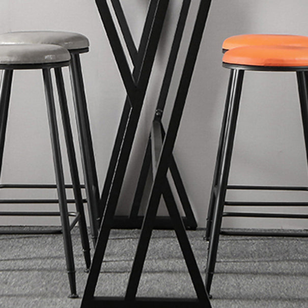 White Marble Bar Table with Rectangle Table Top Trestle Table - 41.3" H Clearhalo 'Bar Furniture' 'Bar Tables' 'bar_tables' 'furn' 'furn_bar_tables' 'Furniture' 'furniture_bar_tables' 'Kitchen & Dining Furniture' 'kitchen&dining_furn' 'kitchen' 4653668