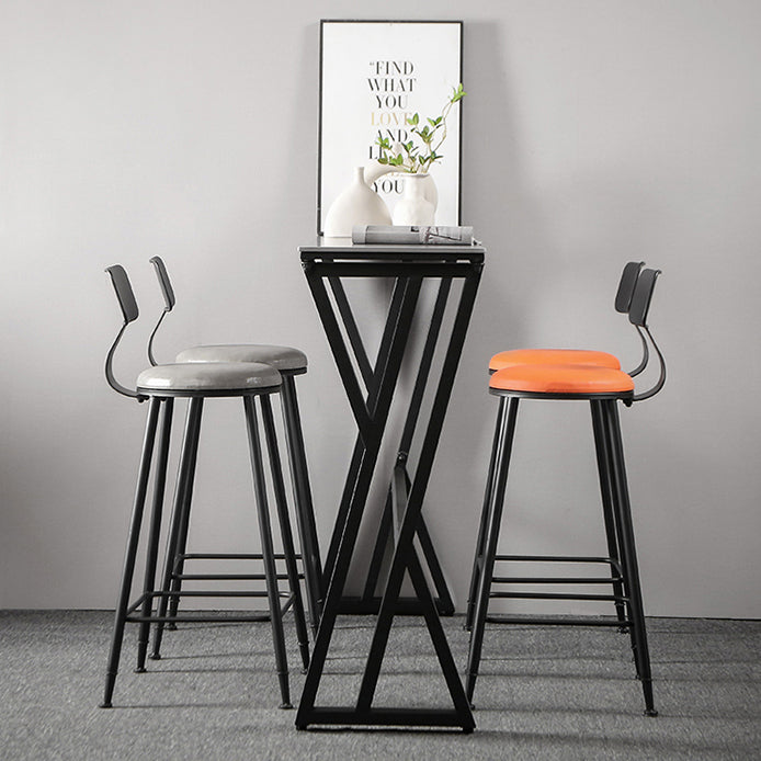 White Marble Bar Table with Rectangle Table Top Trestle Table - 41.3" H Clearhalo 'Bar Furniture' 'Bar Tables' 'bar_tables' 'furn' 'furn_bar_tables' 'Furniture' 'furniture_bar_tables' 'Kitchen & Dining Furniture' 'kitchen&dining_furn' 'kitchen' 4653674