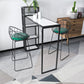 White Black and Gold Glam Style Bar Table in Metal Milk Tea Shop Bar Table Black White Without Chairs Clearhalo 'Bar Furniture' 'Bar Tables' 'bar_tables' 'furn' 'furn_bar_tables' 'Furniture' 'furniture_bar_tables' 'Kitchen & Dining Furniture' 'kitchen&dining_furn' 'kitchen' 4653688