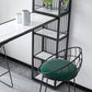 White Black and Gold Glam Style Bar Table in Metal Milk Tea Shop Bar Table Clearhalo 'Bar Furniture' 'Bar Tables' 'bar_tables' 'furn' 'furn_bar_tables' 'Furniture' 'furniture_bar_tables' 'Kitchen & Dining Furniture' 'kitchen&dining_furn' 'kitchen' 4653692