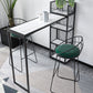 White Black and Gold Glam Style Bar Table in Metal Milk Tea Shop Bar Table Clearhalo 'Bar Furniture' 'Bar Tables' 'bar_tables' 'furn' 'furn_bar_tables' 'Furniture' 'furniture_bar_tables' 'Kitchen & Dining Furniture' 'kitchen&dining_furn' 'kitchen' 4653693