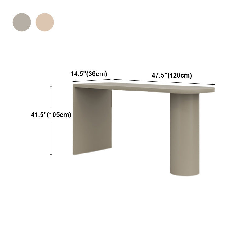 Industrial Wood Bar Table with Specialty Table Top Double Pedestal Table - 41.3" H Clearhalo 'Bar Furniture' 'Bar Tables' 'bar_tables' 'furn' 'furn_bar_tables' 'Furniture' 'furniture_bar_tables' 'Kitchen & Dining Furniture' 4653739