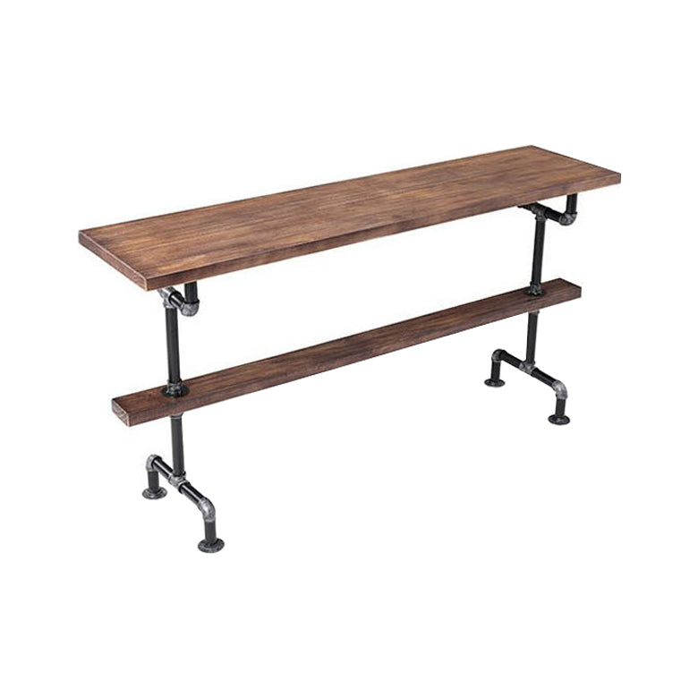 Industrial Style Rectangle Bar Table Solid Wood Milk Tea Shop Casual Bar Table Without Chairs Clearhalo 'Bar Furniture' 'Bar Tables' 'bar_tables' 'furn' 'furn_bar_tables' 'Furniture' 'furniture_bar_tables' 'Kitchen & Dining Furniture' 4653748