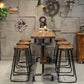 Industrial Style Rectangle Bar Table Solid Wood Milk Tea Shop Casual Bar Table Clearhalo 'Bar Furniture' 'Bar Tables' 'bar_tables' 'furn' 'furn_bar_tables' 'Furniture' 'furniture_bar_tables' 'Kitchen & Dining Furniture' 4653754