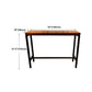 Brown Wood Bar Dining Table with Rectangle Table Top Trestle Table - 41.3" H Clearhalo 'Bar Furniture' 'Bar Tables' 'bar_tables' 'furn' 'furn_bar_tables' 'Furniture' 'furniture_bar_tables' 'Kitchen & Dining Furniture' 4653779