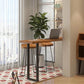 Specialty Brown Modern Style Bar Table in Solid Wood and Metal Balcony Bar Table Clearhalo 'Bar Furniture' 'Bar Tables' 'bar_tables' 'furn' 'furn_bar_tables' 'Furniture' 'furniture_bar_tables' 'Kitchen & Dining Furniture' 4653796