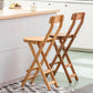 Contemporary Solid Wood Folding Bar Stool Indoor Barstools With Wood Seat and Low Back Clearhalo 'Bar Furniture' 'Bar Stools' 'bar_stools' 'furn' 'furn_bar_stools' 'furniture_bar_stools' 'Kitchen & Dining Furniture' 'kitchen&dining_furn' 'kitchen' 'kitchen_furn' Furniture' 4653807