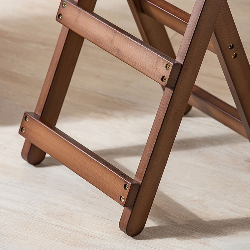 Contemporary Solid Wood Folding Bar Stool Indoor Barstools With Wood Seat and Low Back Clearhalo 'Bar Furniture' 'Bar Stools' 'bar_stools' 'furn' 'furn_bar_stools' 'furniture_bar_stools' 'Kitchen & Dining Furniture' 'kitchen&dining_furn' 'kitchen' 'kitchen_furn' Furniture' 4653821