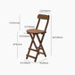 Contemporary Solid Wood Folding Bar Stool Indoor Barstools With Wood Seat and Low Back Clearhalo 'Bar Furniture' 'Bar Stools' 'bar_stools' 'furn' 'furn_bar_stools' 'furniture_bar_stools' 'Kitchen & Dining Furniture' 'kitchen&dining_furn' 'kitchen' 'kitchen_furn' Furniture' 4653828