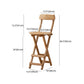 Contemporary Solid Wood Folding Bar Stool Indoor Barstools With Wood Seat and Low Back Clearhalo 'Bar Furniture' 'Bar Stools' 'bar_stools' 'furn' 'furn_bar_stools' 'furniture_bar_stools' 'Kitchen & Dining Furniture' 'kitchen&dining_furn' 'kitchen' 'kitchen_furn' Furniture' 4653829