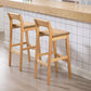 Contemporary Oak Wood Barstool Indoor Bar Stool with Low Back and Footrest Clearhalo 'Bar Furniture' 'Bar Stools' 'bar_stools' 'furn' 'furn_bar_stools' 'furniture_bar_stools' 'Kitchen & Dining Furniture' 'kitchen&dining_furn' 'kitchen' 'kitchen_furn' Furniture' 4653837