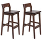 Contemporary Oak Wood Barstool Indoor Bar Stool with Low Back and Footrest Coffee 2 Piece Set Clearhalo 'Bar Furniture' 'Bar Stools' 'bar_stools' 'furn' 'furn_bar_stools' 'furniture_bar_stools' 'Kitchen & Dining Furniture' 'kitchen&dining_furn' 'kitchen' 'kitchen_furn' Furniture' 4653853