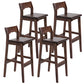 Contemporary Oak Wood Barstool Indoor Bar Stool with Low Back and Footrest Coffee 4 Piece Set Clearhalo 'Bar Furniture' 'Bar Stools' 'bar_stools' 'furn' 'furn_bar_stools' 'furniture_bar_stools' 'Kitchen & Dining Furniture' 'kitchen&dining_furn' 'kitchen' 'kitchen_furn' Furniture' 4653861