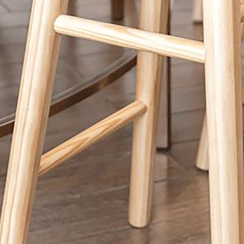 Contemporary Solid Wood Bar Stool Indoor Bar Stool with Wood Seat and Footrest Clearhalo 'Bar Furniture' 'Bar Stools' 'bar_stools' 'furn' 'furn_bar_stools' 'furniture_bar_stools' 'Kitchen & Dining Furniture' 'kitchen&dining_furn' 'kitchen' 'kitchen_furn' Furniture' 4653879