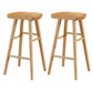Contemporary Solid Wood Bar Stool Indoor Bar Stool with Wood Seat and Footrest Wood 2 Piece Set Bar Stool(30"H) Clearhalo 'Bar Furniture' 'Bar Stools' 'bar_stools' 'furn' 'furn_bar_stools' 'furniture_bar_stools' 'Kitchen & Dining Furniture' 'kitchen&dining_furn' 'kitchen' 'kitchen_furn' Furniture' 4653894