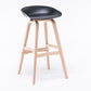 Contemporary Solid Wood Plastic Barstool Indoor Bar Stool with Low Back Black 1 Piece Clearhalo 'Bar Furniture' 'Bar Stools' 'bar_stools' 'furn' 'furn_bar_stools' 'furniture_bar_stools' 'Kitchen & Dining Furniture' 'kitchen&dining_furn' 'kitchen' 'kitchen_furn' Furniture' 4653901