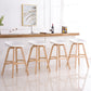 Contemporary Solid Wood Plastic Barstool Indoor Bar Stool with Low Back Clearhalo 'Bar Furniture' 'Bar Stools' 'bar_stools' 'furn' 'furn_bar_stools' 'furniture_bar_stools' 'Kitchen & Dining Furniture' 'kitchen&dining_furn' 'kitchen' 'kitchen_furn' Furniture' 4653902