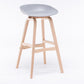 Contemporary Solid Wood Plastic Barstool Indoor Bar Stool with Low Back Light Gray 1 Piece Clearhalo 'Bar Furniture' 'Bar Stools' 'bar_stools' 'furn' 'furn_bar_stools' 'furniture_bar_stools' 'Kitchen & Dining Furniture' 'kitchen&dining_furn' 'kitchen' 'kitchen_furn' Furniture' 4653903