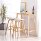 Contemporary Solid Wood Plastic Barstool Indoor Bar Stool with Low Back Clearhalo 'Bar Furniture' 'Bar Stools' 'bar_stools' 'furn' 'furn_bar_stools' 'furniture_bar_stools' 'Kitchen & Dining Furniture' 'kitchen&dining_furn' 'kitchen' 'kitchen_furn' Furniture' 4653904