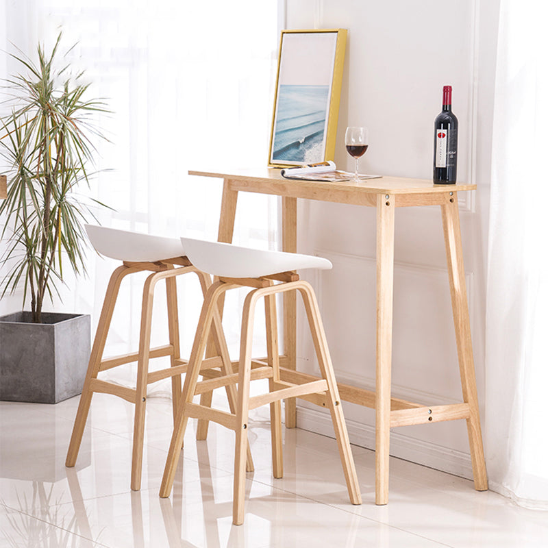 Contemporary Solid Wood Plastic Barstool Indoor Bar Stool with Low Back Clearhalo 'Bar Furniture' 'Bar Stools' 'bar_stools' 'furn' 'furn_bar_stools' 'furniture_bar_stools' 'Kitchen & Dining Furniture' 'kitchen&dining_furn' 'kitchen' 'kitchen_furn' Furniture' 4653904