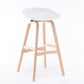Contemporary Solid Wood Plastic Barstool Indoor Bar Stool with Low Back White 1 Piece Clearhalo 'Bar Furniture' 'Bar Stools' 'bar_stools' 'furn' 'furn_bar_stools' 'furniture_bar_stools' 'Kitchen & Dining Furniture' 'kitchen&dining_furn' 'kitchen' 'kitchen_furn' Furniture' 4653907