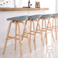 Contemporary Solid Wood Plastic Barstool Indoor Bar Stool with Low Back Clearhalo 'Bar Furniture' 'Bar Stools' 'bar_stools' 'furn' 'furn_bar_stools' 'furniture_bar_stools' 'Kitchen & Dining Furniture' 'kitchen&dining_furn' 'kitchen' 'kitchen_furn' Furniture' 4653921