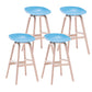 Contemporary Solid Wood Plastic Barstool Indoor Bar Stool with Low Back Blue 4 Piece Set Clearhalo 'Bar Furniture' 'Bar Stools' 'bar_stools' 'furn' 'furn_bar_stools' 'furniture_bar_stools' 'Kitchen & Dining Furniture' 'kitchen&dining_furn' 'kitchen' 'kitchen_furn' Furniture' 4653932