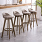 Contemporary Solid Wood Barstools Indoor Bar Stool with Footrest and Low Back Clearhalo 'Bar Furniture' 'Bar Stools' 'bar_stools' 'furn' 'furn_bar_stools' 'furniture_bar_stools' 'Kitchen & Dining Furniture' 'kitchen&dining_furn' 'kitchen' 'kitchen_furn' Furniture' 4653934