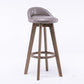 Contemporary Solid Wood Barstools Indoor Bar Stool with Footrest and Low Back Grey 1 Piece Clearhalo 'Bar Furniture' 'Bar Stools' 'bar_stools' 'furn' 'furn_bar_stools' 'furniture_bar_stools' 'Kitchen & Dining Furniture' 'kitchen&dining_furn' 'kitchen' 'kitchen_furn' Furniture' 4653936