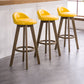 Contemporary Solid Wood Barstools Indoor Bar Stool with Footrest and Low Back Clearhalo 'Bar Furniture' 'Bar Stools' 'bar_stools' 'furn' 'furn_bar_stools' 'furniture_bar_stools' 'Kitchen & Dining Furniture' 'kitchen&dining_furn' 'kitchen' 'kitchen_furn' Furniture' 4653938