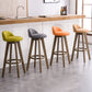 Contemporary Solid Wood Barstools Indoor Bar Stool with Footrest and Low Back Clearhalo 'Bar Furniture' 'Bar Stools' 'bar_stools' 'furn' 'furn_bar_stools' 'furniture_bar_stools' 'Kitchen & Dining Furniture' 'kitchen&dining_furn' 'kitchen' 'kitchen_furn' Furniture' 4653941