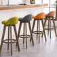 Contemporary Solid Wood Barstools Indoor Bar Stool with Footrest and Low Back Clearhalo 'Bar Furniture' 'Bar Stools' 'bar_stools' 'furn' 'furn_bar_stools' 'furniture_bar_stools' 'Kitchen & Dining Furniture' 'kitchen&dining_furn' 'kitchen' 'kitchen_furn' Furniture' 4653954