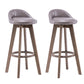 Contemporary Solid Wood Barstools Indoor Bar Stool with Footrest and Low Back Grey 2 Piece Set Clearhalo 'Bar Furniture' 'Bar Stools' 'bar_stools' 'furn' 'furn_bar_stools' 'furniture_bar_stools' 'Kitchen & Dining Furniture' 'kitchen&dining_furn' 'kitchen' 'kitchen_furn' Furniture' 4653961