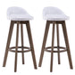 Contemporary Solid Wood Barstools Indoor Bar Stool with Footrest and Low Back White 2 Piece Set Clearhalo 'Bar Furniture' 'Bar Stools' 'bar_stools' 'furn' 'furn_bar_stools' 'furniture_bar_stools' 'Kitchen & Dining Furniture' 'kitchen&dining_furn' 'kitchen' 'kitchen_furn' Furniture' 4653962