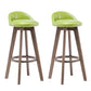 Contemporary Solid Wood Barstools Indoor Bar Stool with Footrest and Low Back Green 2 Piece Set Clearhalo 'Bar Furniture' 'Bar Stools' 'bar_stools' 'furn' 'furn_bar_stools' 'furniture_bar_stools' 'Kitchen & Dining Furniture' 'kitchen&dining_furn' 'kitchen' 'kitchen_furn' Furniture' 4653967