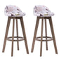 Contemporary Solid Wood Barstools Indoor Bar Stool with Footrest and Low Back Gloss White 2 Piece Set Clearhalo 'Bar Furniture' 'Bar Stools' 'bar_stools' 'furn' 'furn_bar_stools' 'furniture_bar_stools' 'Kitchen & Dining Furniture' 'kitchen&dining_furn' 'kitchen' 'kitchen_furn' Furniture' 4653968