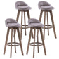 Contemporary Solid Wood Barstools Indoor Bar Stool with Footrest and Low Back Grey 4 Piece Set Clearhalo 'Bar Furniture' 'Bar Stools' 'bar_stools' 'furn' 'furn_bar_stools' 'furniture_bar_stools' 'Kitchen & Dining Furniture' 'kitchen&dining_furn' 'kitchen' 'kitchen_furn' Furniture' 4653976
