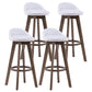 Contemporary Solid Wood Barstools Indoor Bar Stool with Footrest and Low Back White 4 Piece Set Clearhalo 'Bar Furniture' 'Bar Stools' 'bar_stools' 'furn' 'furn_bar_stools' 'furniture_bar_stools' 'Kitchen & Dining Furniture' 'kitchen&dining_furn' 'kitchen' 'kitchen_furn' Furniture' 4653977