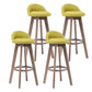 Contemporary Solid Wood Barstools Indoor Bar Stool with Footrest and Low Back Fruit Green 4 Piece Set Clearhalo 'Bar Furniture' 'Bar Stools' 'bar_stools' 'furn' 'furn_bar_stools' 'furniture_bar_stools' 'Kitchen & Dining Furniture' 'kitchen&dining_furn' 'kitchen' 'kitchen_furn' Furniture' 4653988