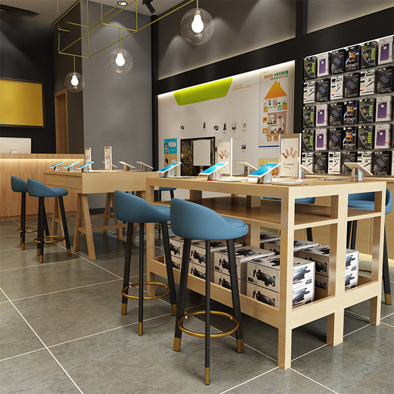 Scandinavian Style Bar-stool with Metal Legs Single Counter Stool for Kitchen Bar Clearhalo 'Bar Furniture' 'Bar Stools' 'bar_stools' 'furn' 'furn_bar_stools' 'furniture_bar_stools' 'Kitchen & Dining Furniture' 'kitchen&dining_furn' 'kitchen' 'kitchen_furn' Furniture' 4654193