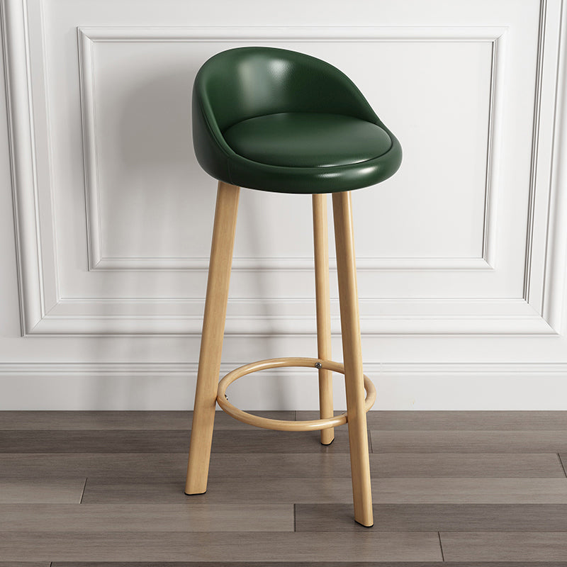 Scandinavian Style Bar-stool with Metal Legs Single Counter Stool for Kitchen Bar Green Yellow Clearhalo 'Bar Furniture' 'Bar Stools' 'bar_stools' 'furn' 'furn_bar_stools' 'furniture_bar_stools' 'Kitchen & Dining Furniture' 'kitchen&dining_furn' 'kitchen' 'kitchen_furn' Furniture' 4654194