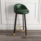 Scandinavian Style Bar-stool with Metal Legs Single Counter Stool for Kitchen Bar Green Black Clearhalo 'Bar Furniture' 'Bar Stools' 'bar_stools' 'furn' 'furn_bar_stools' 'furniture_bar_stools' 'Kitchen & Dining Furniture' 'kitchen&dining_furn' 'kitchen' 'kitchen_furn' Furniture' 4654196