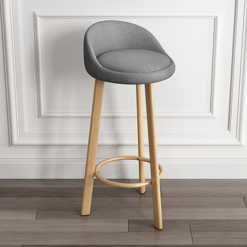 Scandinavian Style Bar-stool with Metal Legs Single Counter Stool for Kitchen Bar Grey Yellow Clearhalo 'Bar Furniture' 'Bar Stools' 'bar_stools' 'furn' 'furn_bar_stools' 'furniture_bar_stools' 'Kitchen & Dining Furniture' 'kitchen&dining_furn' 'kitchen' 'kitchen_furn' Furniture' 4654207